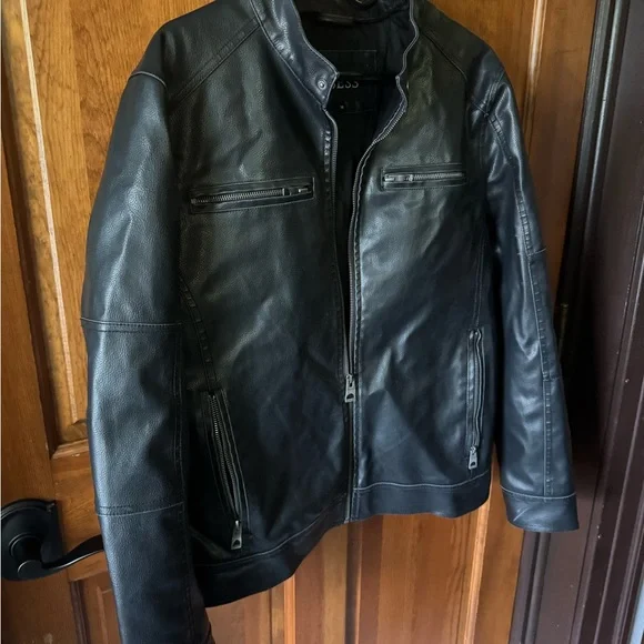 Guess Men's Black Moto Biker style Jacket…M - Picture 15 of 15